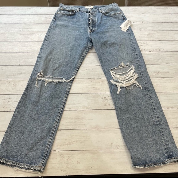 Agolde 90'S PINCH WAIST HIGH RISE STRAIGHT
$198 Size 30 trashed holes rips - Picture 3 of 12